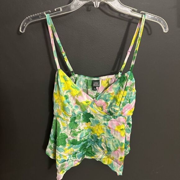 Wild Fable Lime Floral Tart Tank Top NWT Size Small - Picture 3 of 15